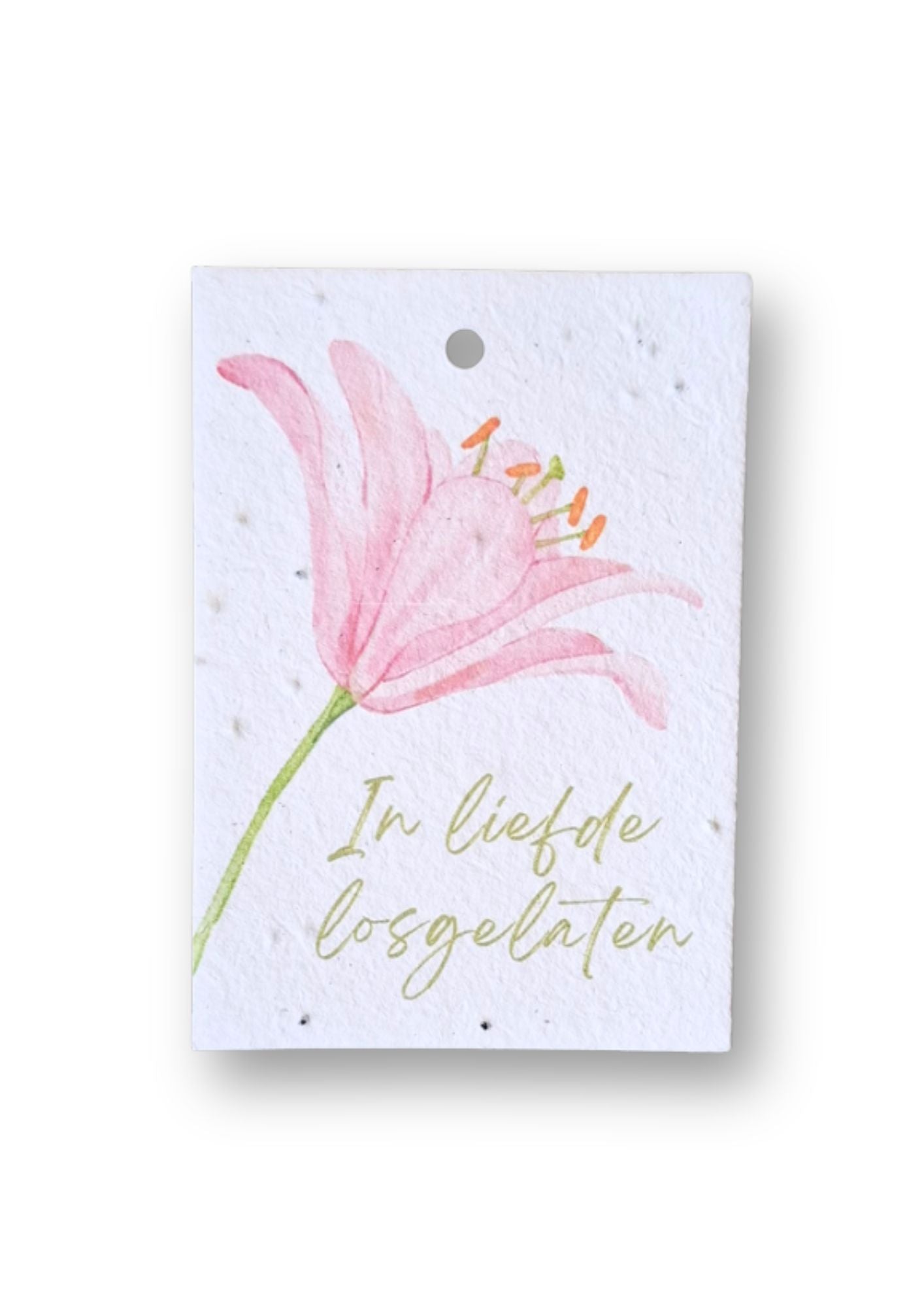 Bloeikaartje Rouw - In liefde losgelaten (5 stuks 7,7 x 15 cm)