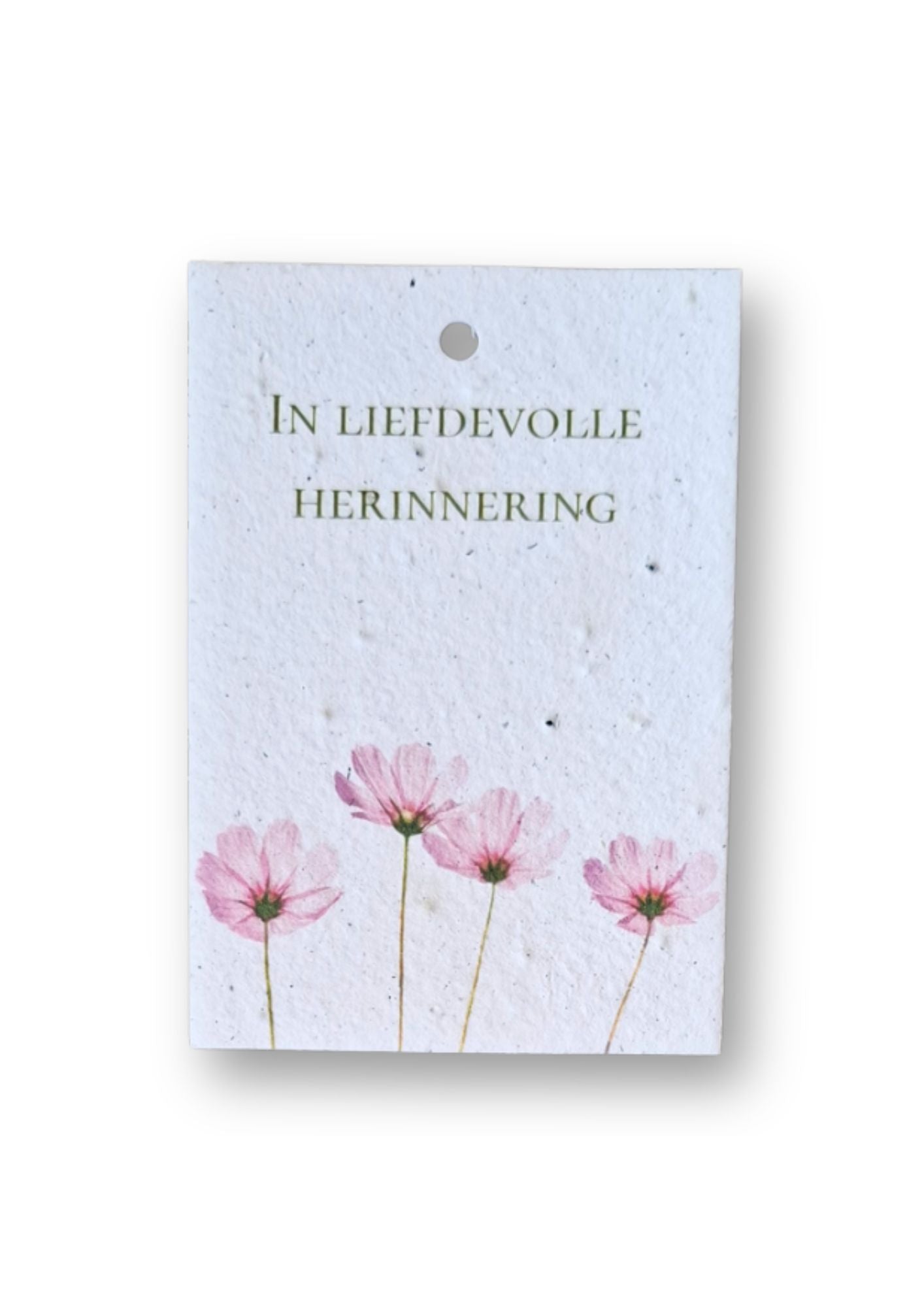 Bloeikaartje Rouw - In liefdevolle herinnering (5 stuks 7,7 x 15 cm)
