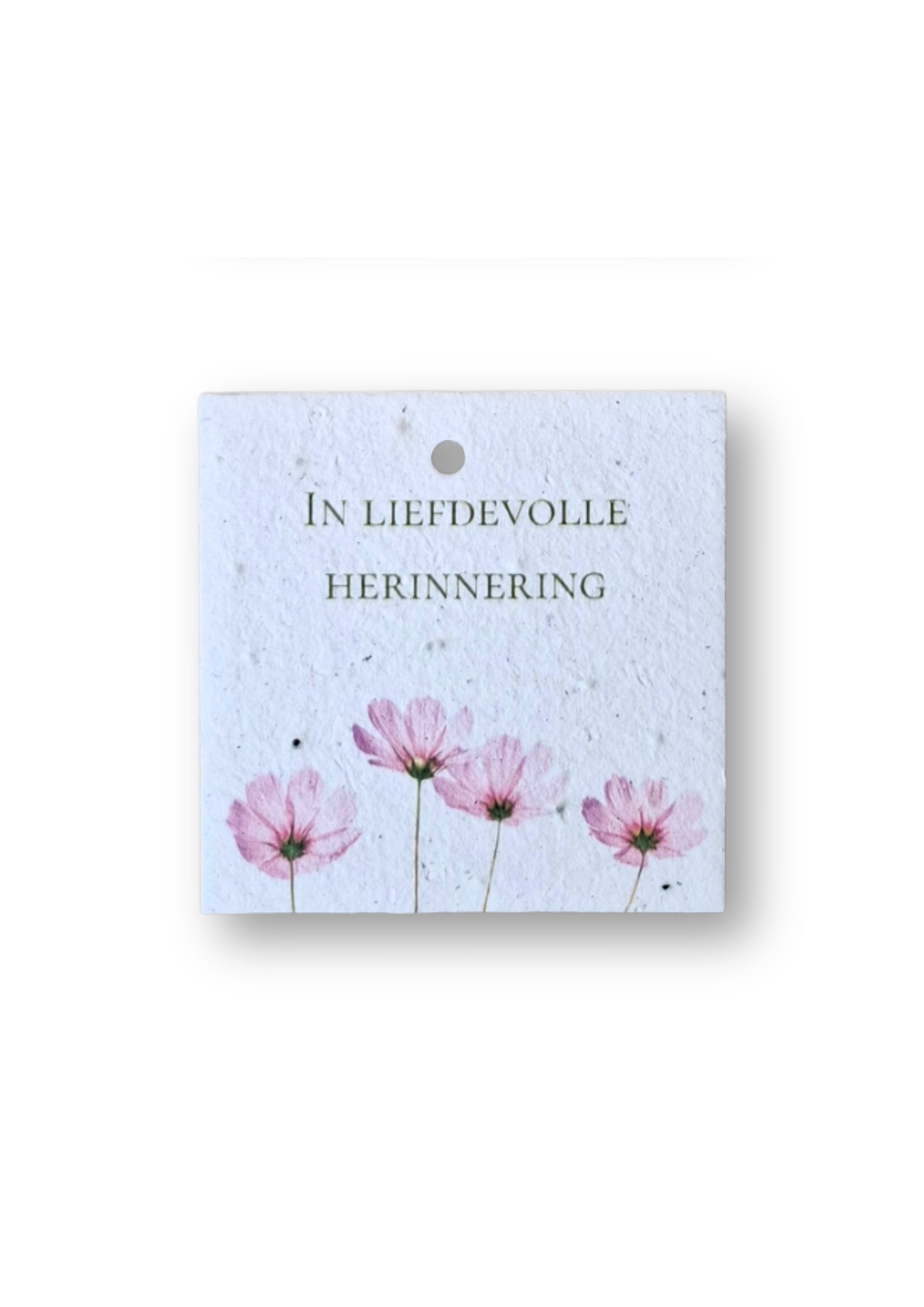 Bloeikaartje Rouw - In liefdevolle herinnering (5 stuks, 8 x 8 cm)