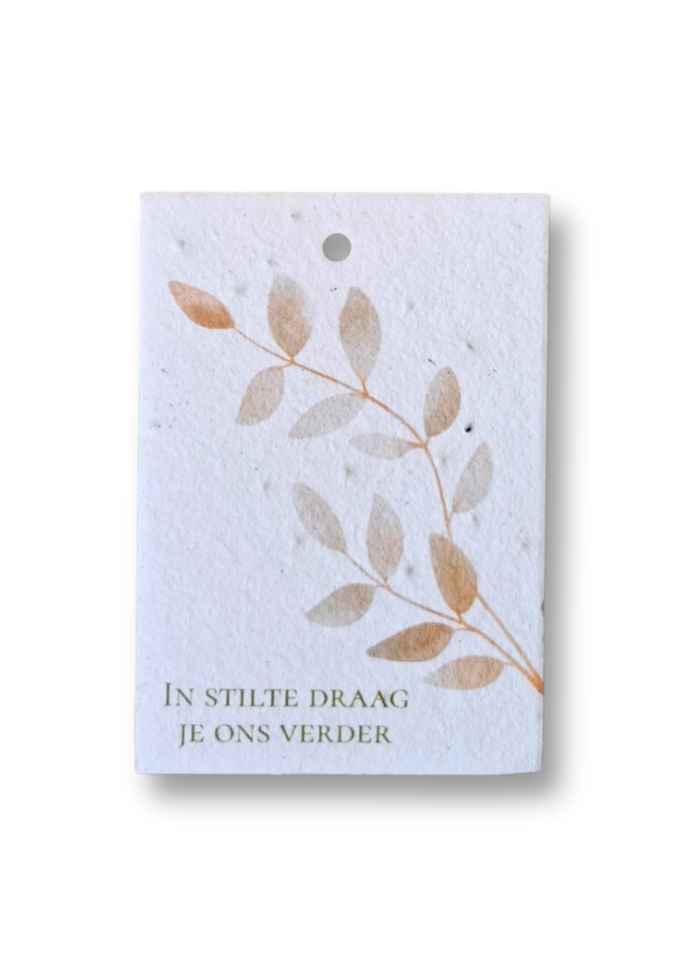 Bloeikaartje Rouw - In stilte draag je ons verder (5 stuks 7,7 x 15 cm)