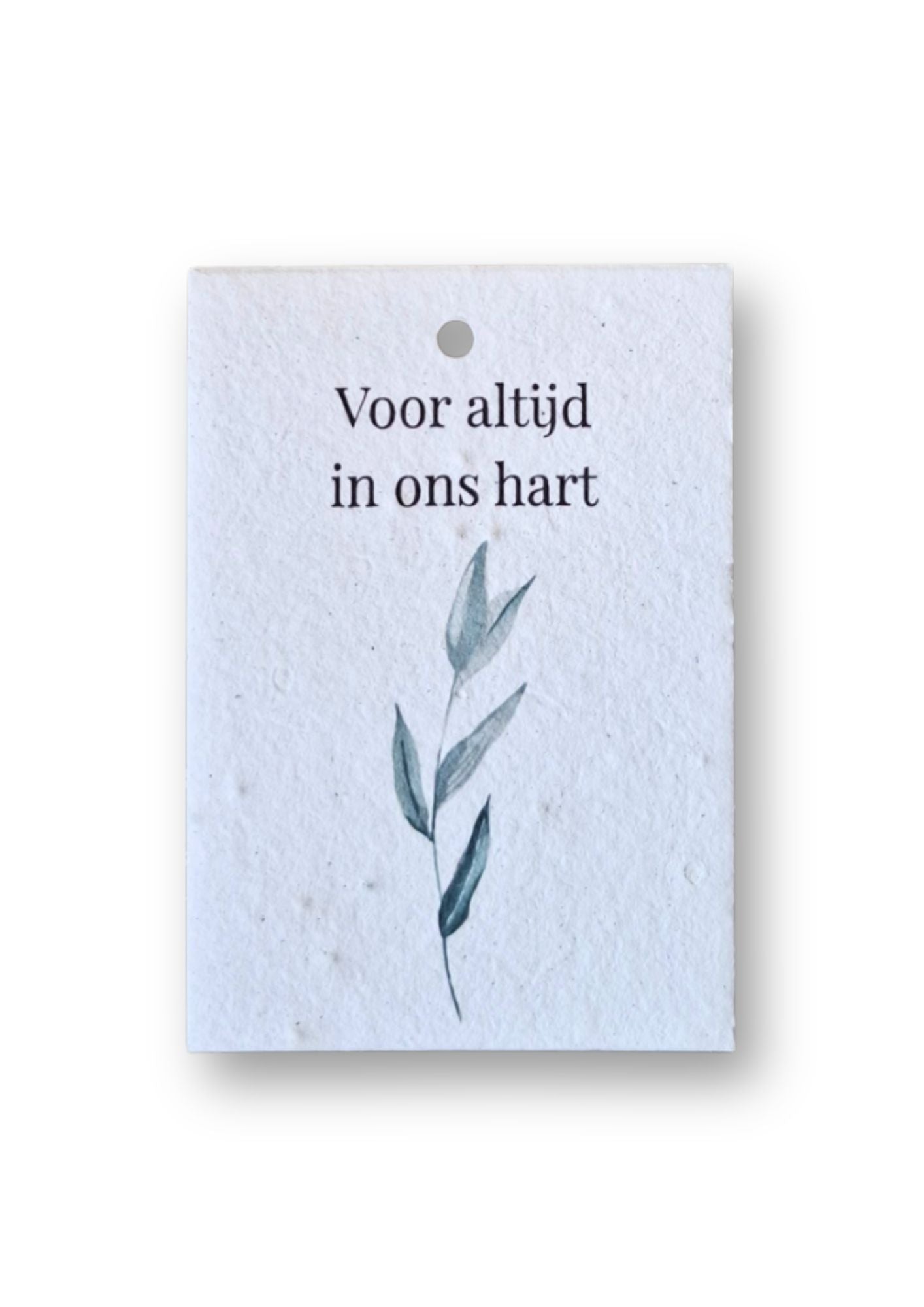 Bloeikaartje Rouw - Voor altijd in ons hart (5 stuks 7,7 x 15 cm)